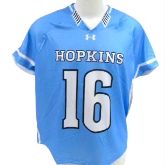 UNDER ARMOUR
Lacrosse Jersey
 'Blue HOPKINS #16'
(Size L) - Picture 1 of 5